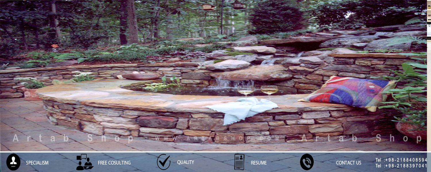 انواع مدل آبنمای خانگی برای حیاط - ارتاب شاپ