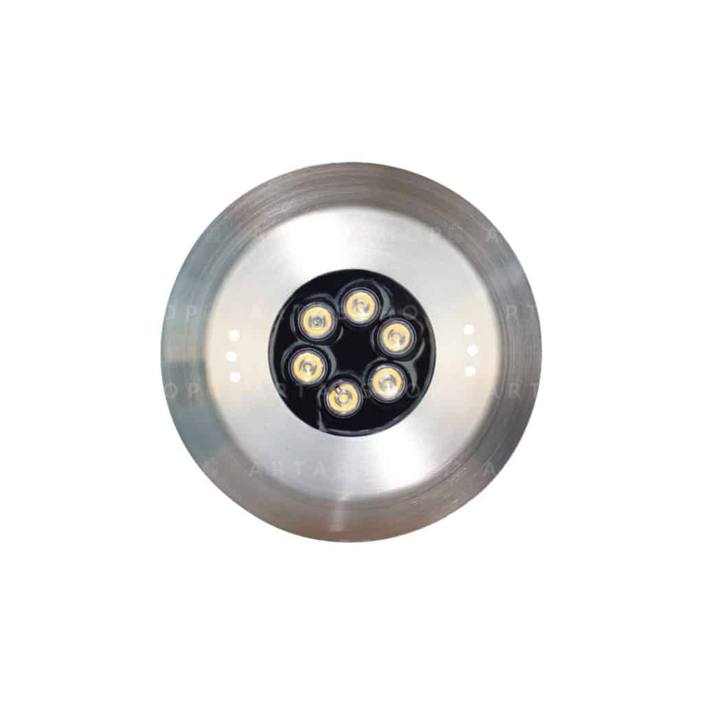 چراغ فلت استخری استیل 12 وات