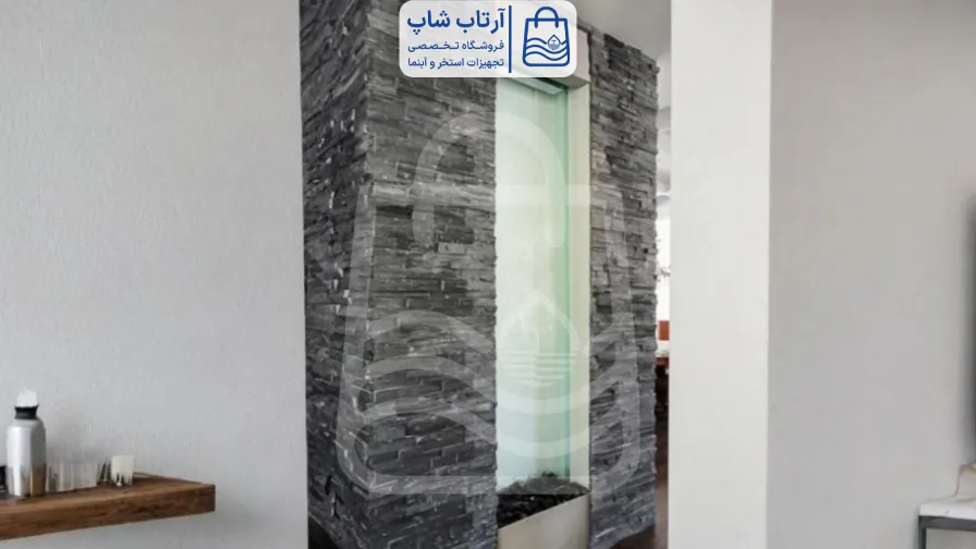 نقش آبنمای شیشه ای در مطب در افزایش آرامش محیطهای درمانی و کلینیکی آبنمای شیشه ای در مطب