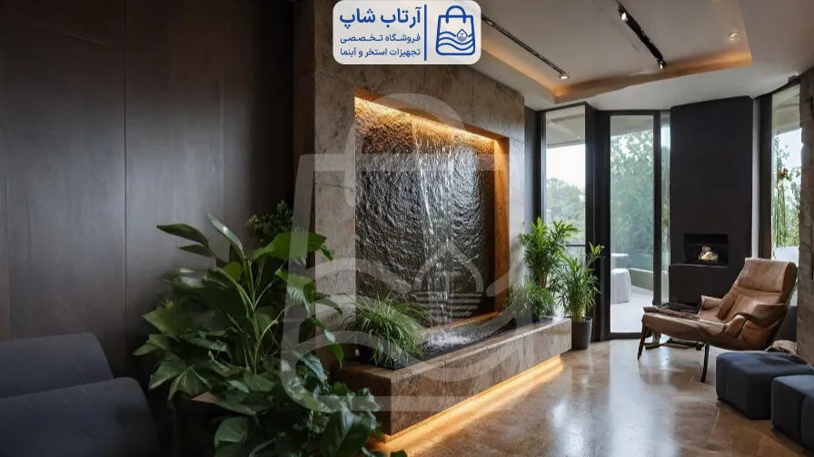 آبنما بارانی در فضاهای داخلی ترکیب زیبایی و آرامش آبنما بارانی
