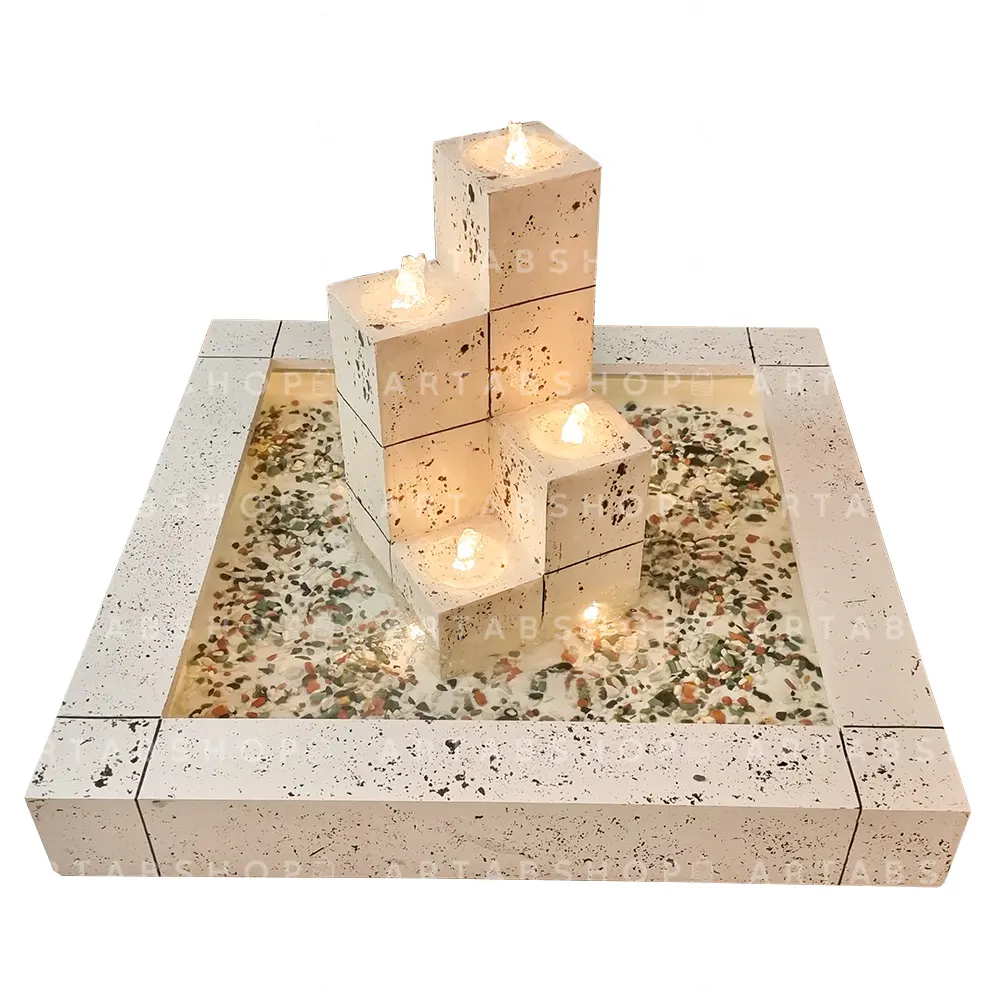 آبنمای فایبرگلاس پیزا 4 مربع